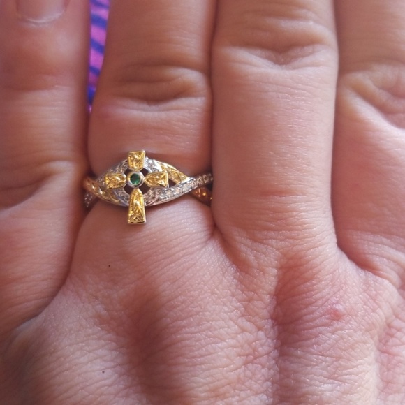 💗New beautiful sterling silver crossring size7 &9 - Picture 2 of 8